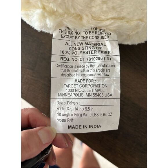 Target, white bunny with floral ears, Easter pillow - Picture 7 of 7